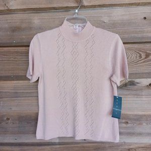 NEW Koret Mock Zipper Neck Top